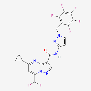 5-cyclopropyl-7-(difluoromethyl)-N-[1-(pentafluorobenzyl)-1H-pyrazol-3-yl]pyrazolo[1,5-a]pyrimidine-3-carboxamide