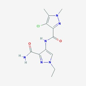 N-(3-carbamoyl-1-ethyl-1H-pyrazol-4-yl)-4-chloro-1,5-dimethyl-1H-pyrazole-3-carboxamide