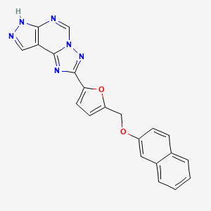 2-{5-[(2-Naphthyloxy)methyl]-2-furyl}-7H-pyrazolo[4,3-E][1,2,4]triazolo[1,5-C]pyrimidine