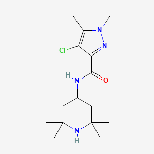 molecular formula C15H25ClN4O B10965769 4-chloro-1,5-dimethyl-N-(2,2,6,6-tetramethylpiperidin-4-yl)-1H-pyrazole-3-carboxamide 