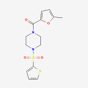 molecular formula C14H16N2O4S2 B10965777 (5-Methylfuran-2-yl)[4-(thiophen-2-ylsulfonyl)piperazin-1-yl]methanone 