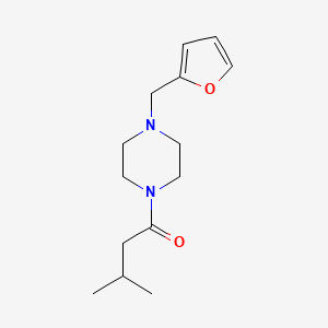 molecular formula C14H22N2O2 B10965784 1-[4-(Furan-2-ylmethyl)piperazin-1-yl]-3-methylbutan-1-one 