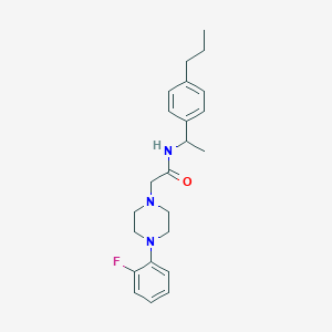 2-[4-(2-fluorophenyl)piperazin-1-yl]-N-[1-(4-propylphenyl)ethyl]acetamide