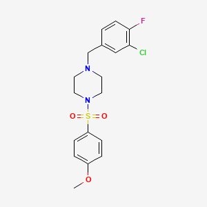 1-(3-Chloro-4-fluorobenzyl)-4-[(4-methoxyphenyl)sulfonyl]piperazine