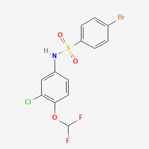 4-bromo-N-[3-chloro-4-(difluoromethoxy)phenyl]benzenesulfonamide