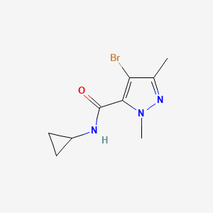 molecular formula C9H12BrN3O B10965921 4-bromo-N-cyclopropyl-1,3-dimethyl-1H-pyrazole-5-carboxamide 