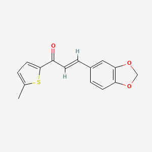 (2E)-3-(1,3-benzodioxol-5-yl)-1-(5-methylthiophen-2-yl)prop-2-en-1-one