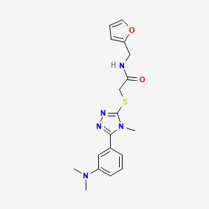 2-({5-[3-(dimethylamino)phenyl]-4-methyl-4H-1,2,4-triazol-3-yl}sulfanyl)-N-(furan-2-ylmethyl)acetamide