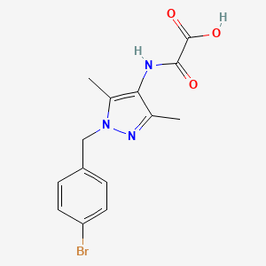 molecular formula C14H14BrN3O3 B10965936 {[1-(4-bromobenzyl)-3,5-dimethyl-1H-pyrazol-4-yl]amino}(oxo)acetic acid 