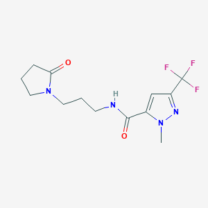 1-methyl-N-[3-(2-oxopyrrolidin-1-yl)propyl]-3-(trifluoromethyl)-1H-pyrazole-5-carboxamide