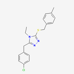 3-(4-chlorobenzyl)-4-ethyl-5-[(4-methylbenzyl)sulfanyl]-4H-1,2,4-triazole