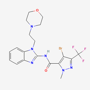 4-bromo-1-methyl-N-{1-[2-(morpholin-4-yl)ethyl]-1H-benzimidazol-2-yl}-3-(trifluoromethyl)-1H-pyrazole-5-carboxamide