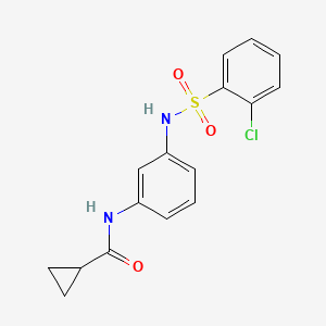 N-(3-{[(2-chlorophenyl)sulfonyl]amino}phenyl)cyclopropanecarboxamide