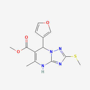 Methyl 7-(furan-3-yl)-5-methyl-2-(methylsulfanyl)-4,7-dihydro[1,2,4]triazolo[1,5-a]pyrimidine-6-carboxylate