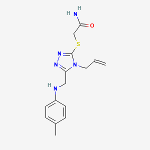 2-{[5-{[(4-methylphenyl)amino]methyl}-4-(prop-2-en-1-yl)-4H-1,2,4-triazol-3-yl]sulfanyl}acetamide