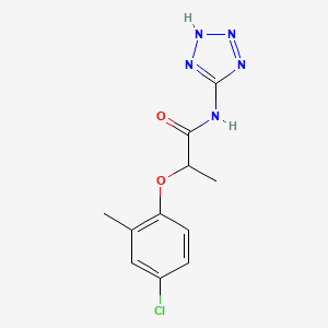 molecular formula C11H12ClN5O2 B10966017 2-(4-chloro-2-methylphenoxy)-N-(1H-tetrazol-5-yl)propanamide 