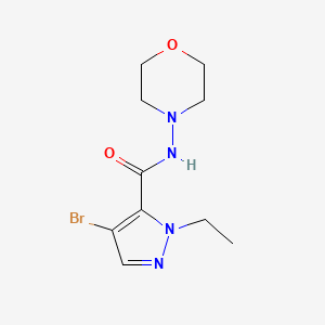 4-bromo-1-ethyl-N-(morpholin-4-yl)-1H-pyrazole-5-carboxamide