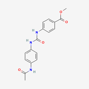 molecular formula C17H17N3O4 B10966024 Methyl 4-({[4-(acetylamino)phenyl]carbamoyl}amino)benzoate 