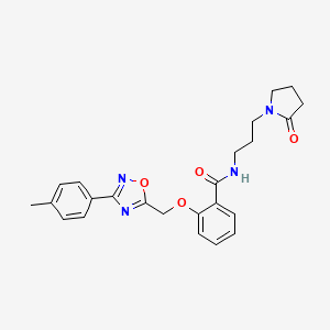 2-{[3-(4-methylphenyl)-1,2,4-oxadiazol-5-yl]methoxy}-N-[3-(2-oxopyrrolidin-1-yl)propyl]benzamide