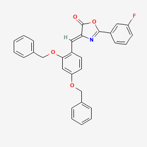 (4Z)-4-[2,4-bis(benzyloxy)benzylidene]-2-(3-fluorophenyl)-1,3-oxazol-5(4H)-one