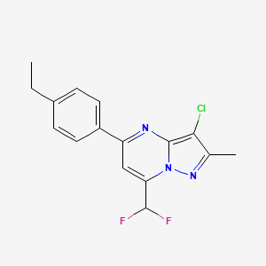 3-Chloro-7-(difluoromethyl)-5-(4-ethylphenyl)-2-methylpyrazolo[1,5-a]pyrimidine