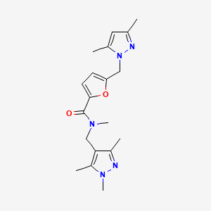 5-[(3,5-dimethyl-1H-pyrazol-1-yl)methyl]-N-methyl-N-[(1,3,5-trimethyl-1H-pyrazol-4-yl)methyl]furan-2-carboxamide