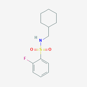 N-(cyclohexylmethyl)-2-fluorobenzenesulfonamide