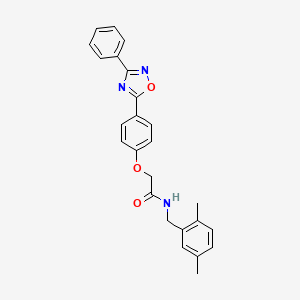 N-(2,5-dimethylbenzyl)-2-[4-(3-phenyl-1,2,4-oxadiazol-5-yl)phenoxy]acetamide