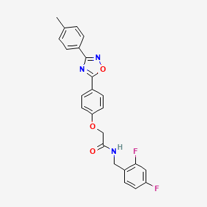 N-(2,4-difluorobenzyl)-2-{4-[3-(4-methylphenyl)-1,2,4-oxadiazol-5-yl]phenoxy}acetamide