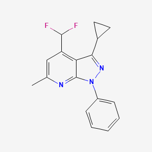 3-cyclopropyl-4-(difluoromethyl)-6-methyl-1-phenyl-1H-pyrazolo[3,4-b]pyridine