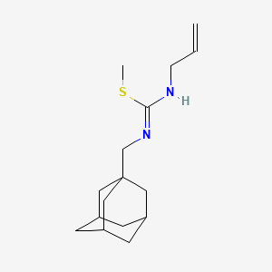 molecular formula C16H26N2S B10966179 1-({[(Allylimino)(methylsulfanyl)methyl]amino}methyl)adamantane 