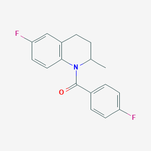 molecular formula C17H15F2NO B10966187 (6-fluoro-2-methyl-3,4-dihydroquinolin-1(2H)-yl)(4-fluorophenyl)methanone 