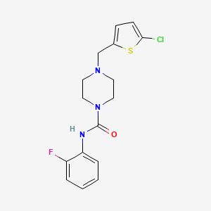 4-[(5-chlorothiophen-2-yl)methyl]-N-(2-fluorophenyl)piperazine-1-carboxamide