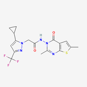 2-[5-Cyclopropyl-3-(trifluoromethyl)-1H-pyrazol-1-YL]-N-[2,6-dimethyl-4-oxothieno[2,3-D]pyrimidin-3(4H)-YL]acetamide