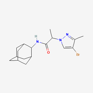 N-(2-Adamantyl)-2-(4-bromo-3-methyl-1H-pyrazol-1-YL)propanamide