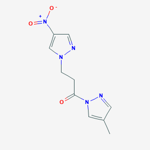 1-(4-methyl-1H-pyrazol-1-yl)-3-(4-nitro-1H-pyrazol-1-yl)propan-1-one