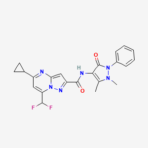 5-cyclopropyl-7-(difluoromethyl)-N-(1,5-dimethyl-3-oxo-2-phenyl-2,3-dihydro-1H-pyrazol-4-yl)pyrazolo[1,5-a]pyrimidine-2-carboxamide