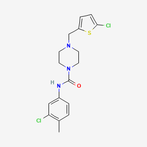 N-(3-chloro-4-methylphenyl)-4-[(5-chlorothiophen-2-yl)methyl]piperazine-1-carboxamide