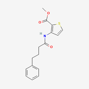 molecular formula C16H17NO3S B10966253 Methyl 3-[(4-phenylbutanoyl)amino]thiophene-2-carboxylate 