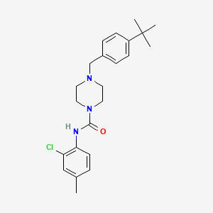 molecular formula C23H30ClN3O B10966260 4-(4-tert-butylbenzyl)-N-(2-chloro-4-methylphenyl)piperazine-1-carboxamide 