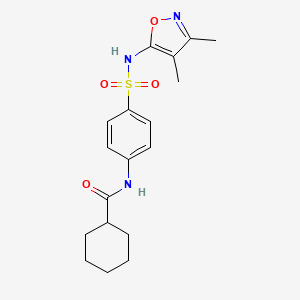 N-{4-[(3,4-dimethyl-1,2-oxazol-5-yl)sulfamoyl]phenyl}cyclohexanecarboxamide