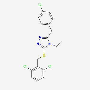 3-(4-chlorobenzyl)-5-[(2,6-dichlorobenzyl)sulfanyl]-4-ethyl-4H-1,2,4-triazole