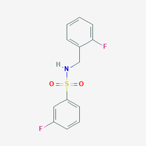 molecular formula C13H11F2NO2S B10966345 3-fluoro-N-(2-fluorobenzyl)benzenesulfonamide 