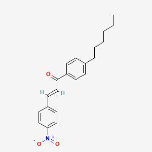 molecular formula C21H23NO3 B10966347 1-(4-Hexyl-phenyl)-3-(4-nitro-phenyl)-propenone 