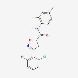 3-(2-chloro-6-fluorophenyl)-N-(2,4-dimethylphenyl)-4,5-dihydro-1,2-oxazole-5-carboxamide