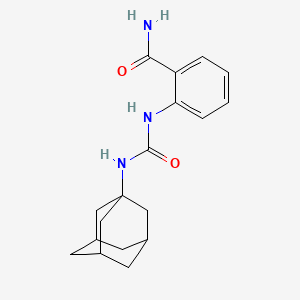 molecular formula C18H23N3O2 B10966365 2-[(Tricyclo[3.3.1.1~3,7~]dec-1-ylcarbamoyl)amino]benzamide 