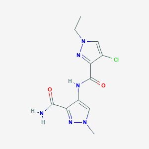 N-(3-carbamoyl-1-methyl-1H-pyrazol-4-yl)-4-chloro-1-ethyl-1H-pyrazole-3-carboxamide