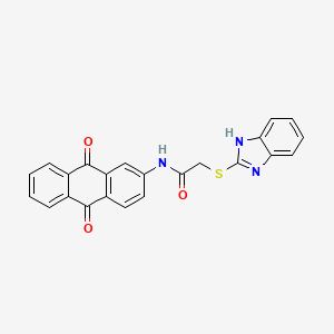 2-(1H-benzimidazol-2-ylsulfanyl)-N-(9,10-dioxo-9,10-dihydroanthracen-2-yl)acetamide