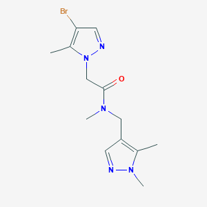 2-(4-bromo-5-methyl-1H-pyrazol-1-yl)-N-[(1,5-dimethyl-1H-pyrazol-4-yl)methyl]-N-methylacetamide