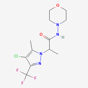 2-[4-chloro-5-methyl-3-(trifluoromethyl)-1H-pyrazol-1-yl]-N-(morpholin-4-yl)propanamide